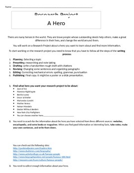 Preview of Research Project: A Hero