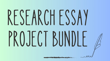 Preview of Research Project Essay Paper Bundle