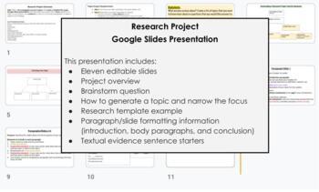 Research Project Google Slides by Makings by Martin TPT