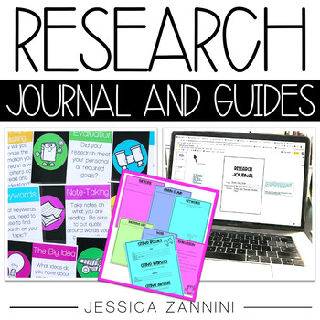 Preview of Research Project Journal, Lesson Plans, Graphic Organizers, and Posters