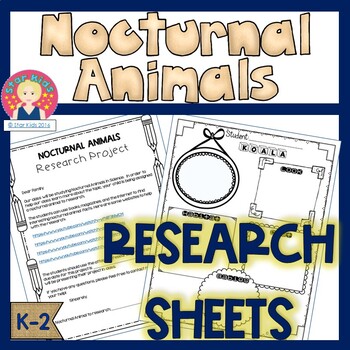Preview of Nocturnal Animal Research Sheets