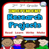 Independent Research Projects Templates 2nd,  3rd  Grades
