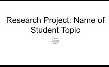 Preview of Research Project Slide Template