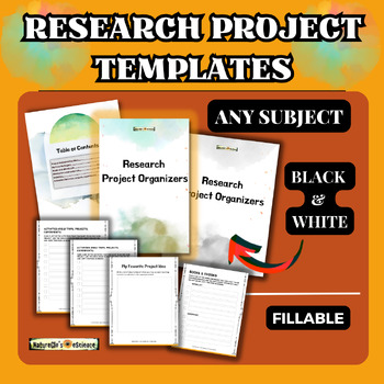 Preview of Research Project Template Pack All Subjects and Grades