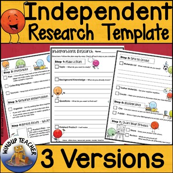 Preview of Research Project Template to Guide Students in Research Process