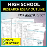 Research Project Template Research Graphic Organizer Essay