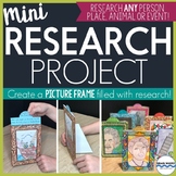 Research Project with 3-D Picture Frames to Display Resear