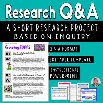 Preview of Research Q & A: Short Inquiry-Based Research Project – Informative Writing 6 - 9