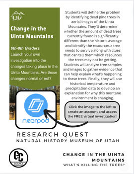 Preview of Research Quest:  Uinta Mountains - What's Killing These Trees - NEARPOD