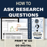 Research Questions - What, Why, How - How to ask good rese