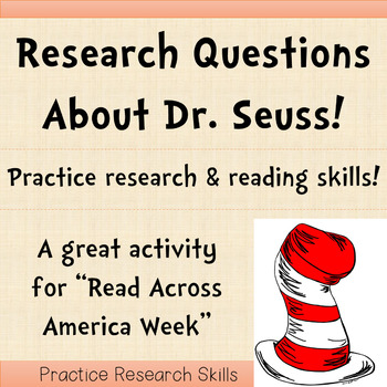 Preview of Dr. Seuss Research Questions - Distance Learning Activity