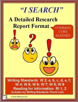 Preview of Research Report, I SEARCH Style - Student and Teacher Directions