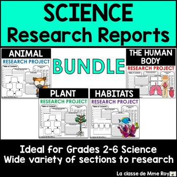 Preview of Research Report Project BUNDLE - Animals | Plants | Habitats | Human Body