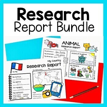 Preview of Informational Research Report Graphic Organizer Bundle - 1st, 2nd & 3rd Grade
