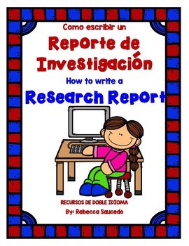 Preview of Research Report/Reporte de Investigacion (English/Spanish) Bundle