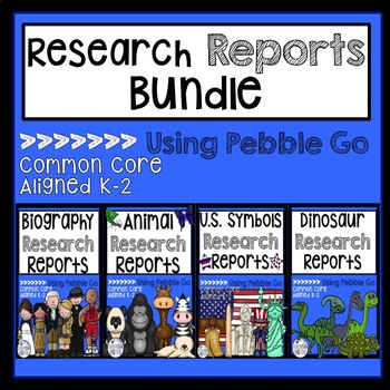 Preview of Research Reports Bundle Using Pebble Go