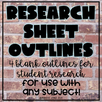 Preview of Research Sheet Outlines