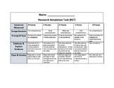 Research Simulation Task (RST) Rubric