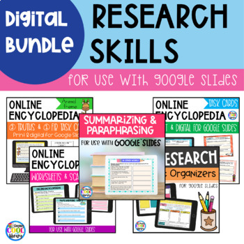 Preview of Research Skills Bundle - Digital Activities for Google Slides