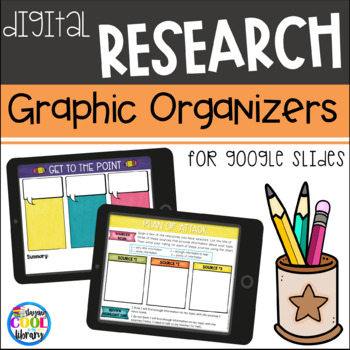 Preview of Research Skills Graphic Organizers | Digital | Google Slides
