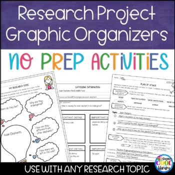 Preview of Research Skills Graphic Organizers and Printables