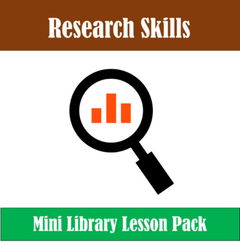 Preview of Research Skills Library Lesson Mini Pack