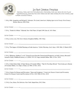 28 In Text Citations Worksheet Answers - Worksheet Project List