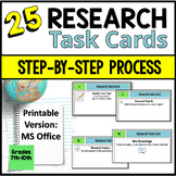 Research Skills Task Cards & Graphic Organizers - Teaching