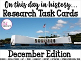 Research Task Cards December Edition | On This Day in History