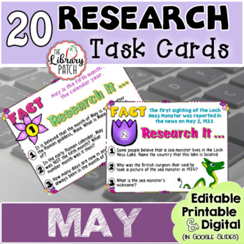 Preview of Research Task Cards for May