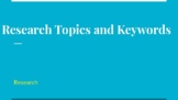 Research Topics and Keywords Lesson
