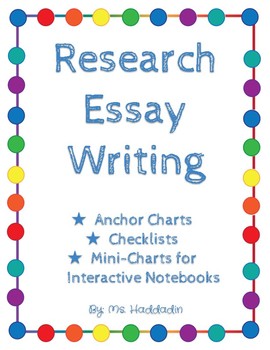 Preview of Research Writing Anchor Chart, Checklist, Interactive Notebook Mini-Chart