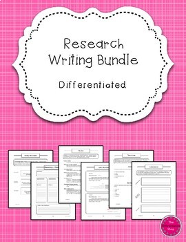Preview of Research Writing {Differentiated} Mega Bundle: Handouts!  Center Work!