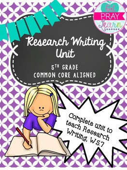 research writing 5th grade