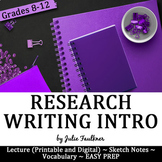 Research Writing Unit Introduction Lesson, Digital and Tra