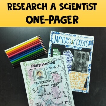 Research a Scientist One-Pager Activity by MrsPterodactyl | TPT