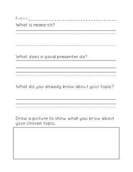 Preview of Research and Presentation questions