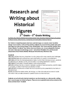Preview of Research and Writing about Historical Figures: 2nd - 5th Grade