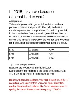 Preview of Research on War in 2018