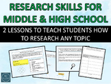 Research skills - 2 lessons to teach students how to resea