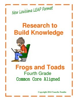 Preview of Research to Build Knowledge  Common Core Aligned (Frogs and Toads)