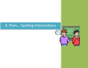 Preview of Researched Based Spelling Interventions and Strategies for Poor Spellers