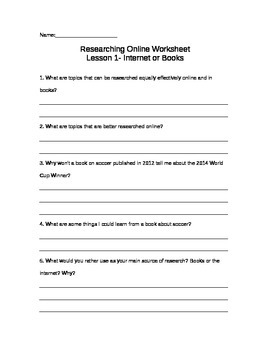 Preview of Researching Online -3 Lesson Plans and a Quiz PLUS Extension worksheets