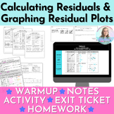 Residual and Residual Plots Guided Notes, Activity and Hom