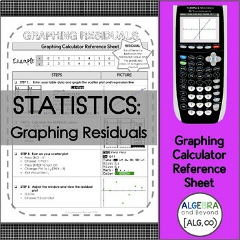 Preview of Residuals | Statistics | TI-84 Graphing Calculator Reference Sheet