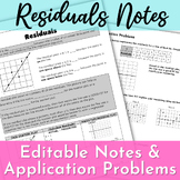 Residuals and Residual Plots for Regression Guided Notes