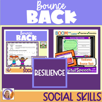 Preview of Resilience: Bounce Back Activities. PDF, Boom Cards & Easel