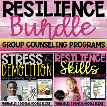 Preview of Resilience-Building Group Counseling BUNDLE / Digital Google Slides™