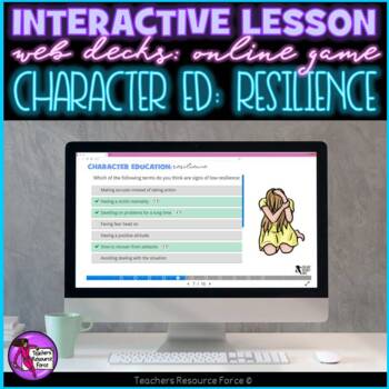 Preview of Resilience Interactive Lesson self-study elearning for distance learning