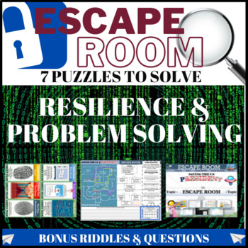 Preview of Resilience & Problem Solving Skills Building SEL Escape Room - High School
